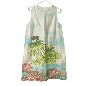 J.Jill Floral Linen Dress(Size Medium)